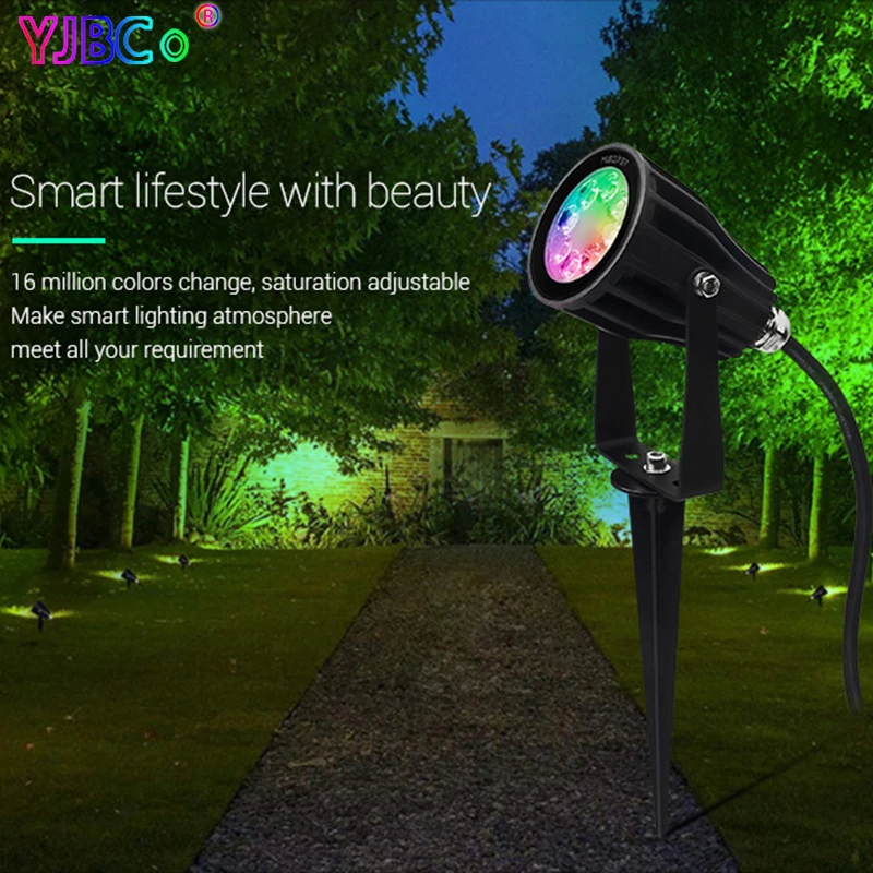 FUTC04 Miboxer 6 Вт RGB+ CCT умный светодиодный свет сада FUTC04 AC100~ 240V IP66 Водонепроницаемый светодиодный открытый лампа Сад Освещение - Испускаемый цвет: FUTC04