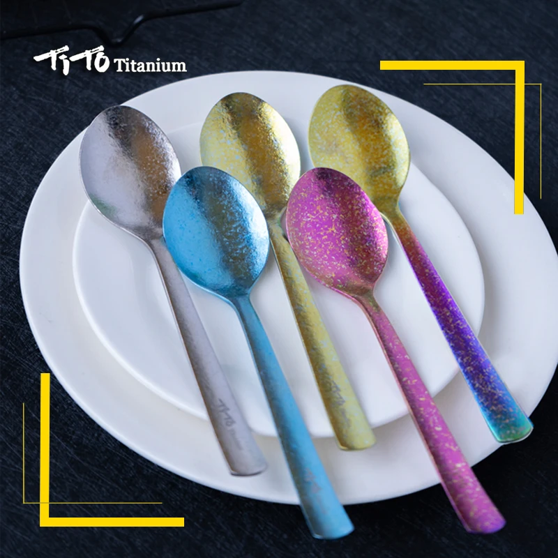 Titanium Spork Longhandle походная Титановая Ложка Вилка Portabale столовые приборы кемпинговая