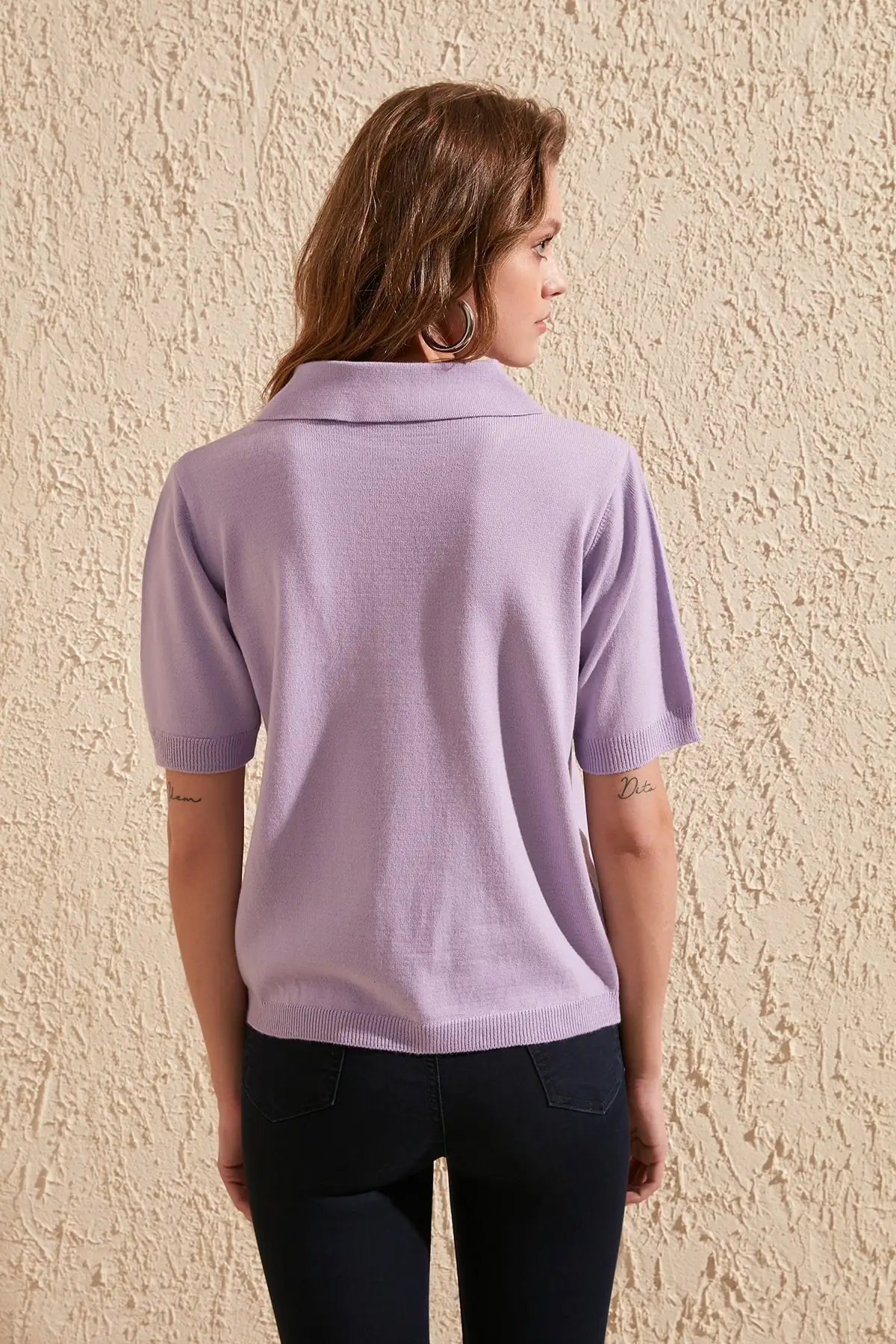 

Trendyol Button Detail Polo-Neck Summer Knitwear TWOSS20KZ0069