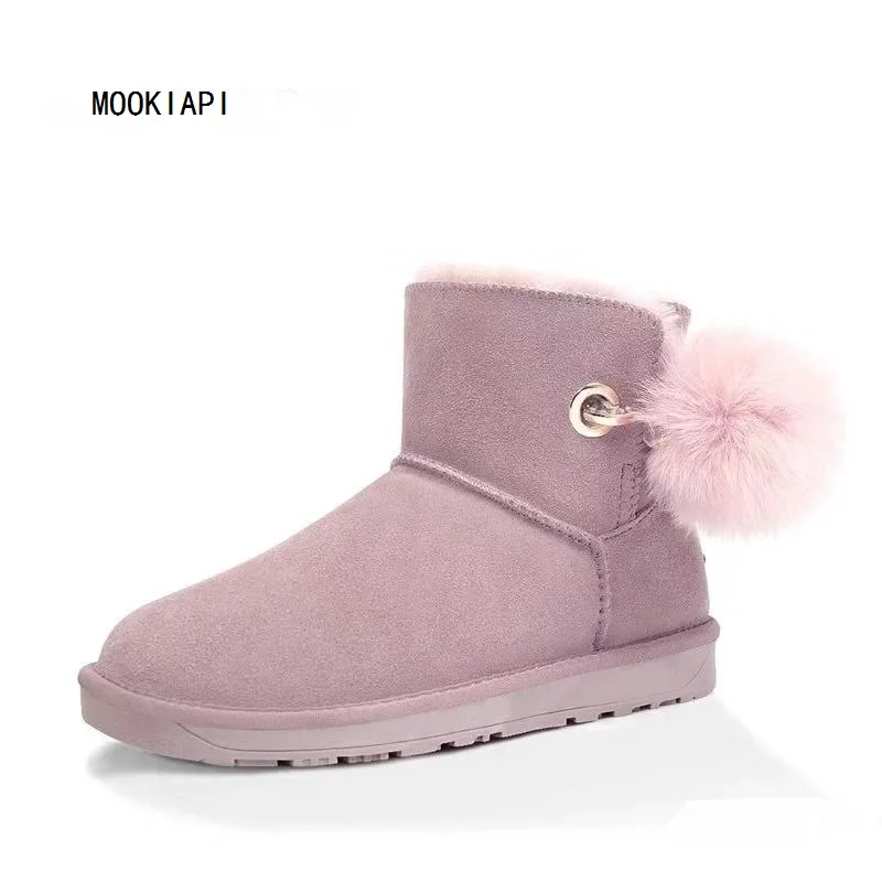 Новейшие высококачественные зимние ботинки в Китае 2019 г. Натуральная Воловья