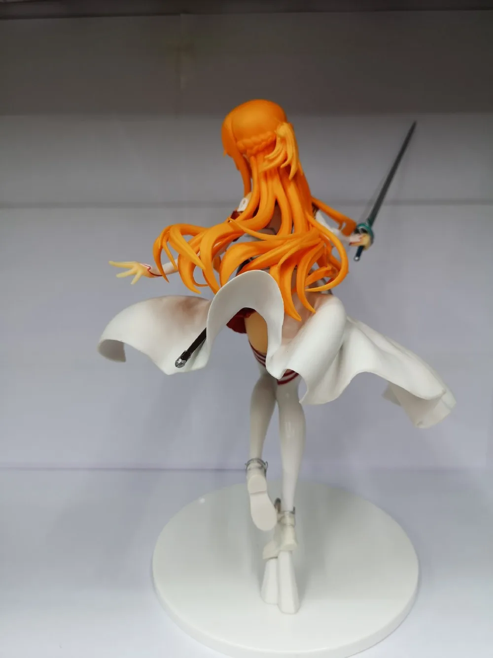 

23cm Sword Art Online Asuna fighting figure PVC Doll anime toys Action figure collection Cartoon for friend gift