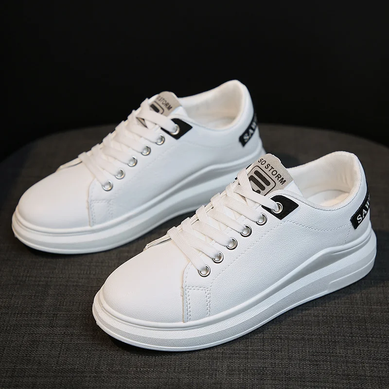Tenis feminino zapatos mujer; Новинка года; женская обувь для тенниса; теннисные кроссовки на плоской подошве; Basket Femme; спортивная обувь; Tenis Plataforma 7 - Цвет: white 1
