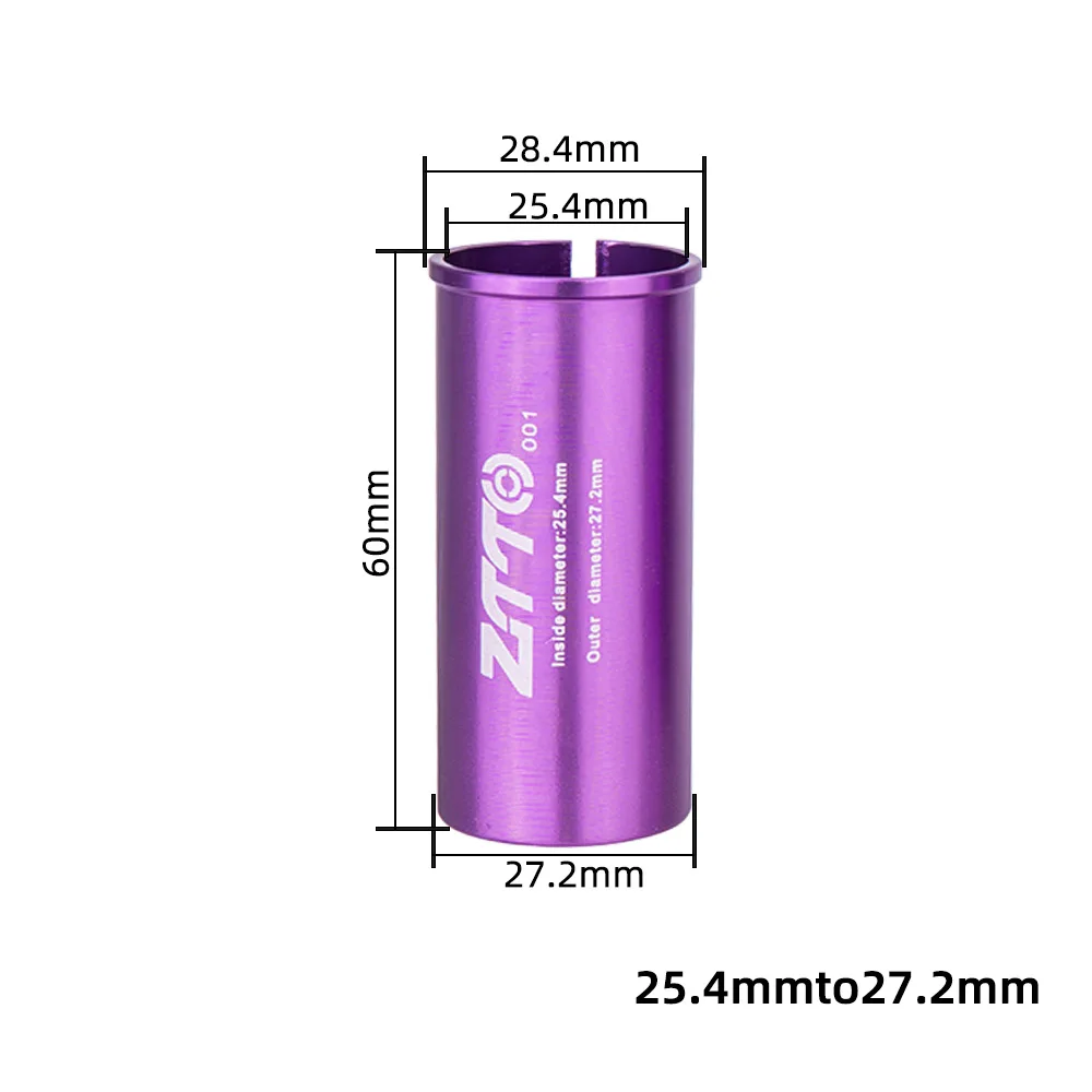 

60mm/2.36inch Bicycle Frame Seat Aluminum Alloy Convert Adapter MTB Bicycle Bike Seat Post Shim Tube Sleeve Reducer Seatpost
