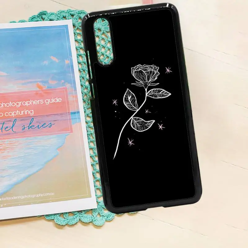 

Black Sexy Art Rose Lover Harajuku Aesthetics Phone Case PC for iPhone 11 12 pro XS MAX 8 7 6 6S Plus X 5S SE 2020 XR