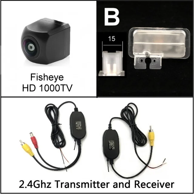 for Toyota Esquire Camry Fielder LEVIN Prius Auris Avensis Fisheye Night Vision HD Car Rear View reverse Backup Parking Camera - Название цвета: B wireless n Camera