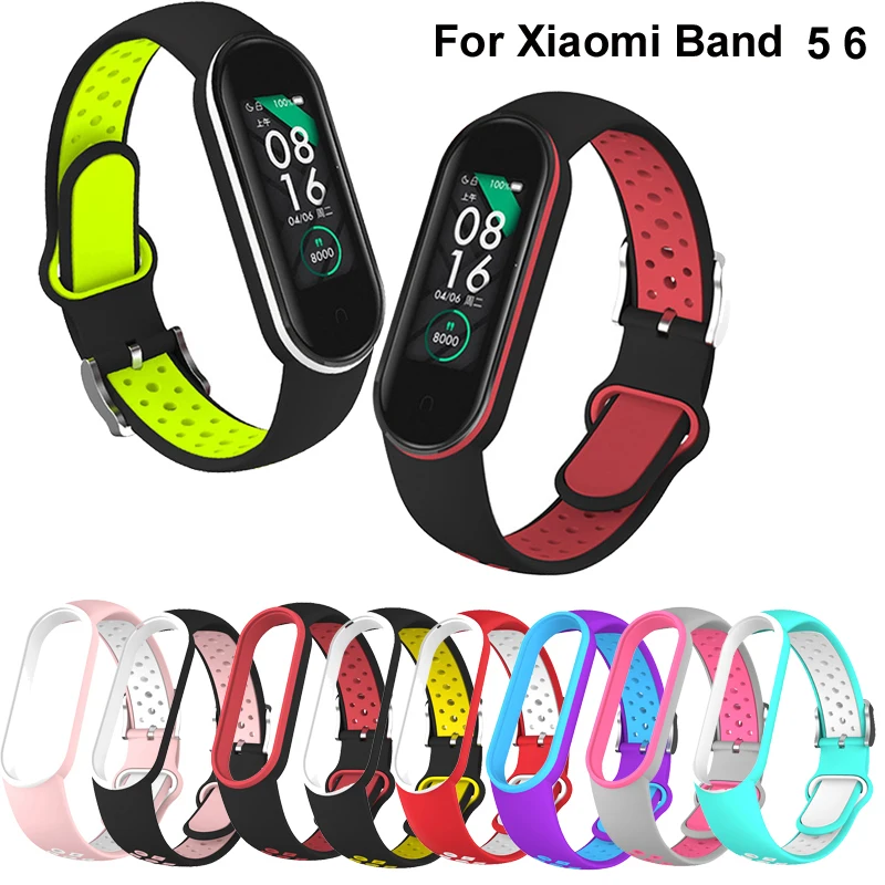 Ремешок-силиконовый-для-xiaomi-mi-band-5-6-двухцветный-спортивный-Воздухопроницаемый-сменный-Браслет-для-miband-5-miband6