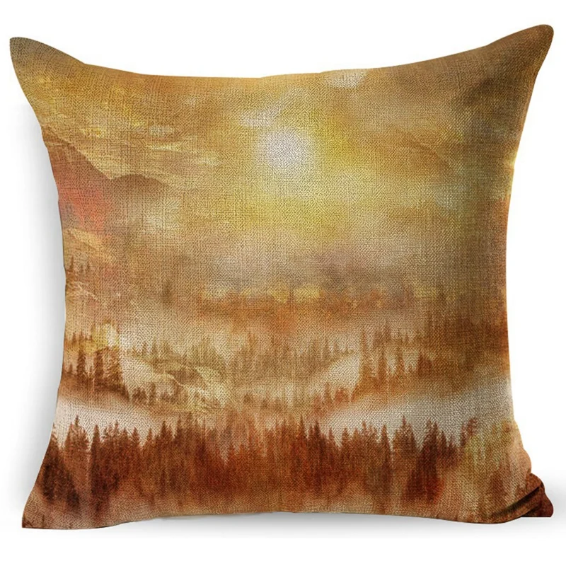 Уютная домашняя декоративная подушка из хлопка и льна наволочки покрывало утро