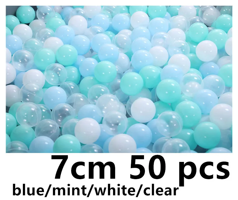 7cm summer 50 50 шт., 7 см, рождественский подарок, красочный шар, мягкий пластик, Океанский шар, забавный, для маленьких детей, для девочек и мальчиков, плавающая игрушка, бассейн, океан, волнистый шар - Цвет: 7cm summer 50