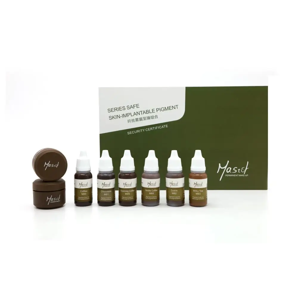 Порошок 3D Mastor микроблейдинг Омбре коричневый кофейный пигмент для перманентного
