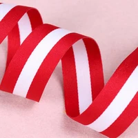 red white double stripe cable stain ribbon diy sewing cloth hat backpack straps hand band ribbon bias tape hand belt accessories
