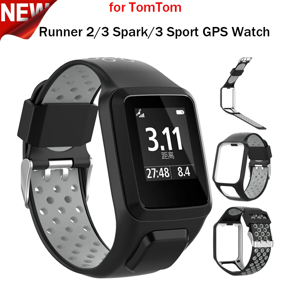 Сменный силиконовый ремешок для часов TomTom Runner 2 3 Spark Adventurer Golfer кардио GPS