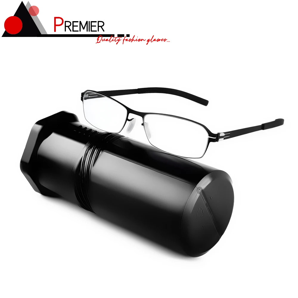 Квадратные очки оправы для очков Для мужчин женщин ручной работы безвинтовое 0 5