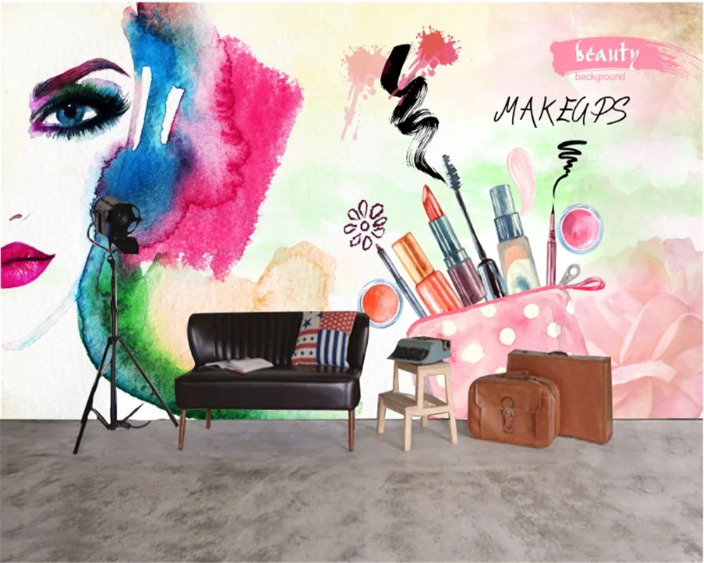 Wellyu индивидуальные обои 3d Роспись маникюрный салон украшение для салона красоты