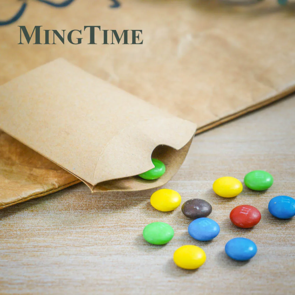 100 шт. коробки для конфет в форме подушки милая Упаковка из крафт-бумаги бумажные