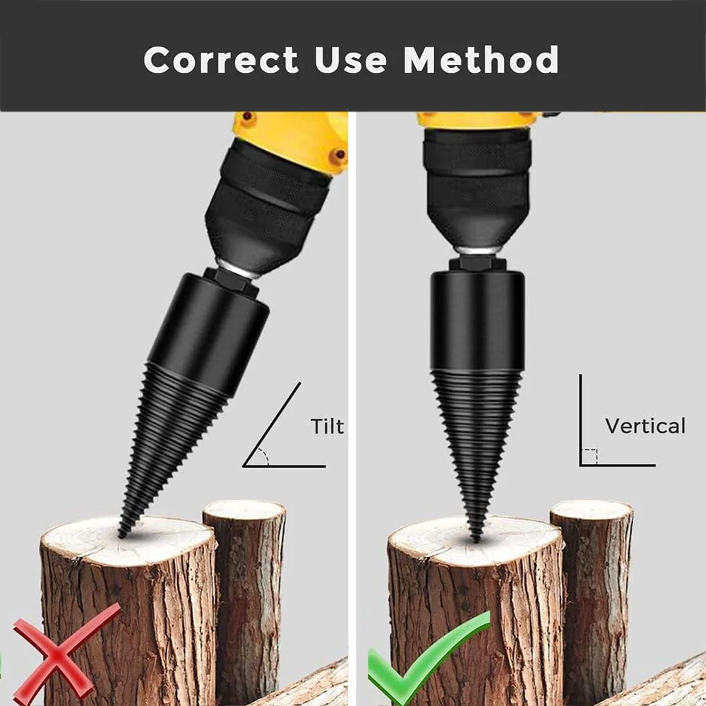 

High Carbon Steel Drill Bit 32/42mm Wood Splitter Drill Square Hexagon Shank Drill Bit Wood Splitter Drill Woodworking Tool