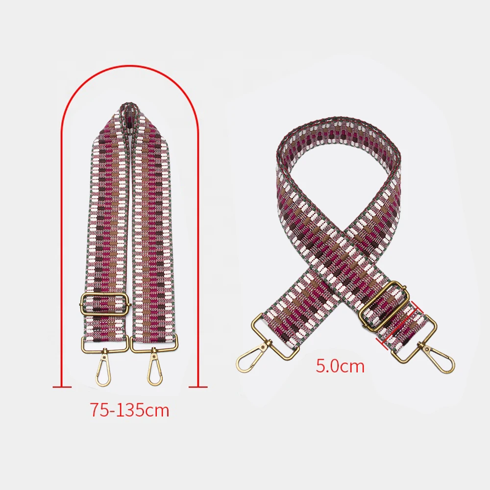 Ellovado Wide Bag Strap adjustable shoulder strap Handbags Replacement Strap