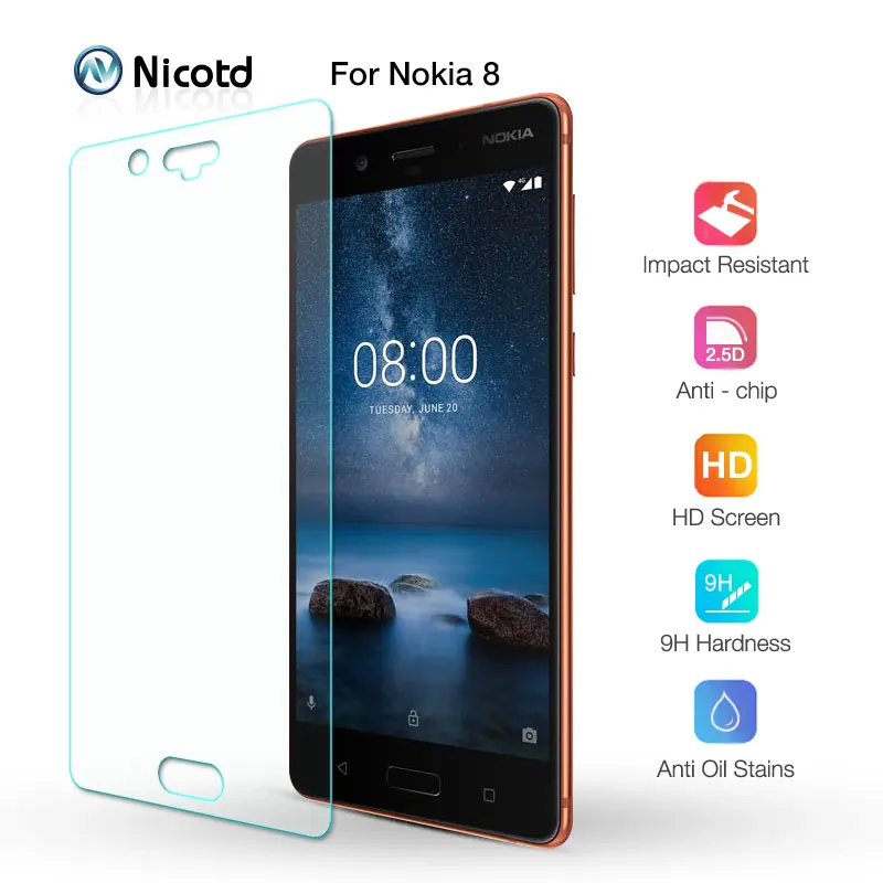 Защитная пленка из закаленного стекла для Nokia 3 1 5 6 7 Plus 9h HD шт.|Защитные стёкла и