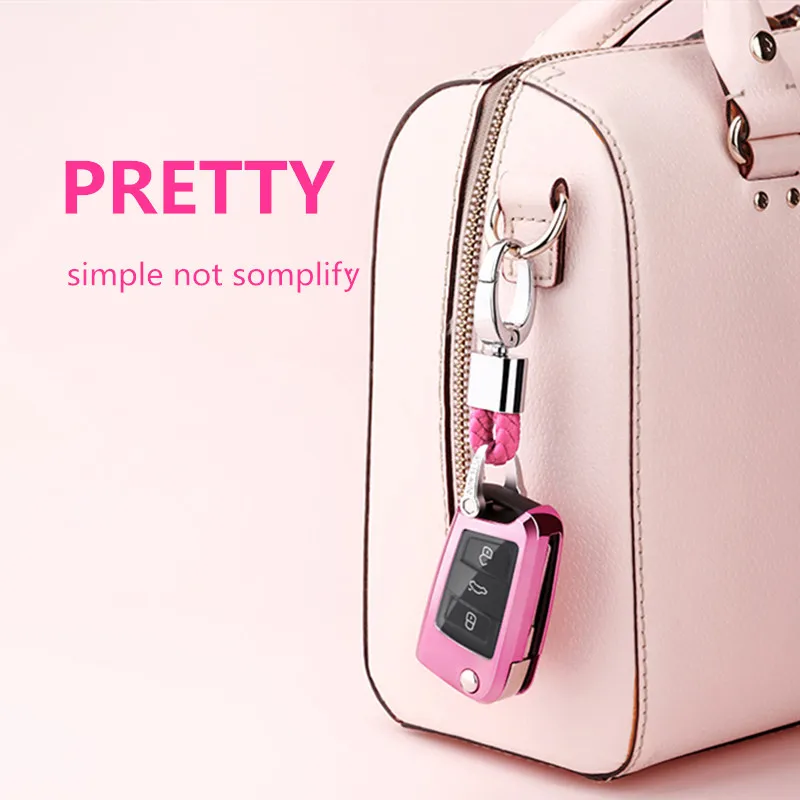 Полностью Защитный Мягкий складной чехол для ключей из ТПУ чехлы VW Golf 7 mk7 Skoda Octavia