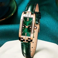 small green strap diamond small square watch female watch retro fashion female watch watch luxury watch women