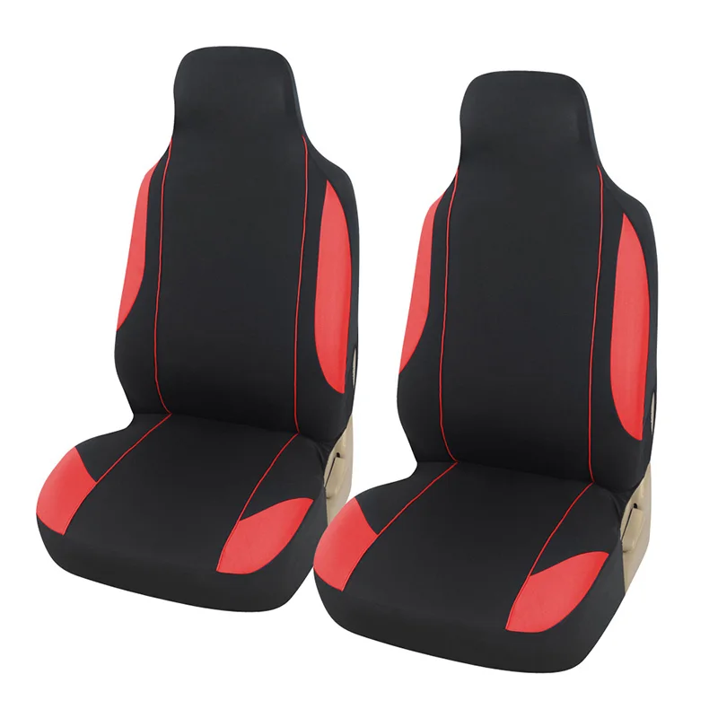 Red seat cover Новое Премиум автомобильное кресло из полиэстера крышка Совместимость, подушка безопасности с различными цветами дополнительные чехлы для сидений для большинства моделей автомобильных сидений - Название цвета: Red seat cover