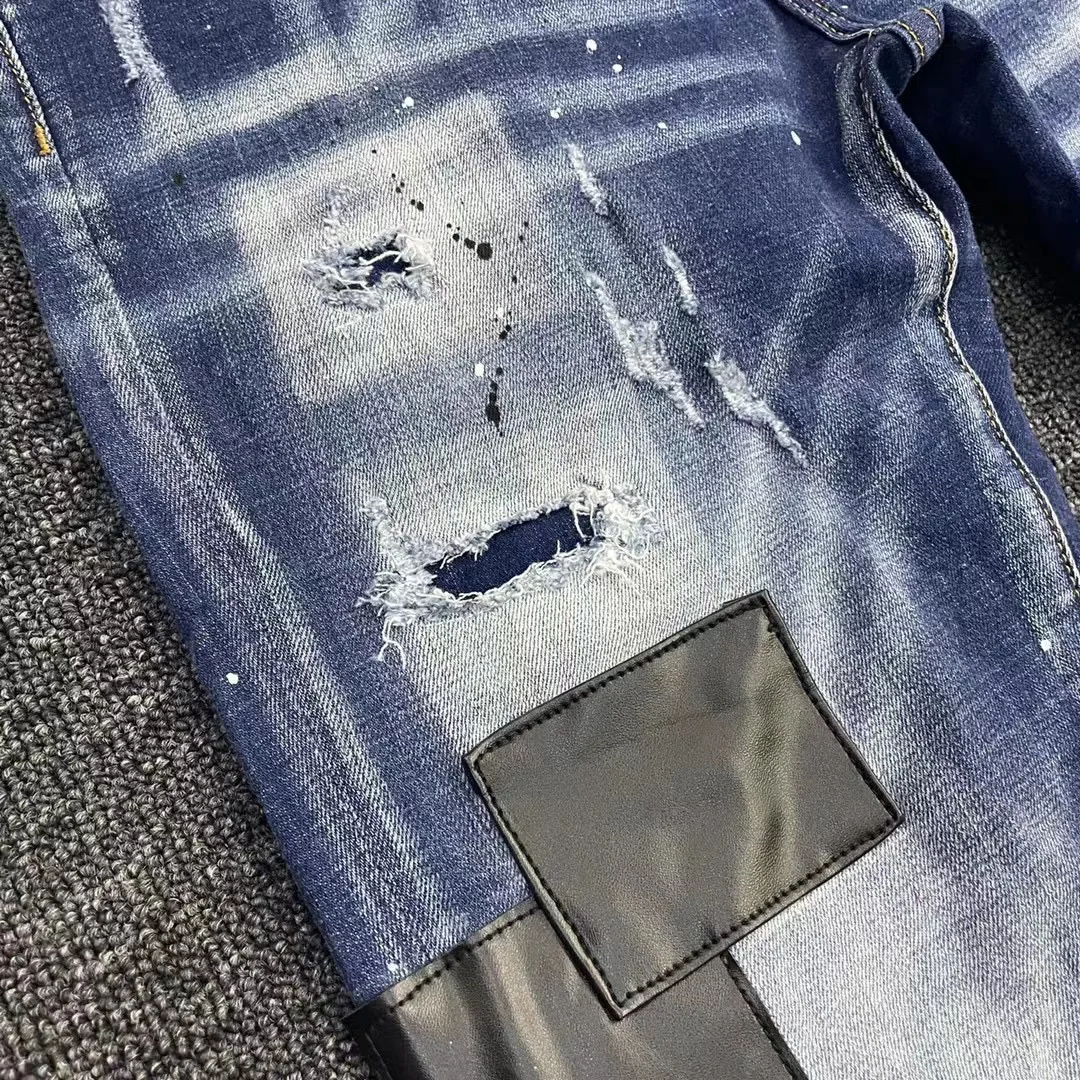 Женские рваные джинсы DSENQI узкие штаны DSQ верхняя одежда 502 | Женская