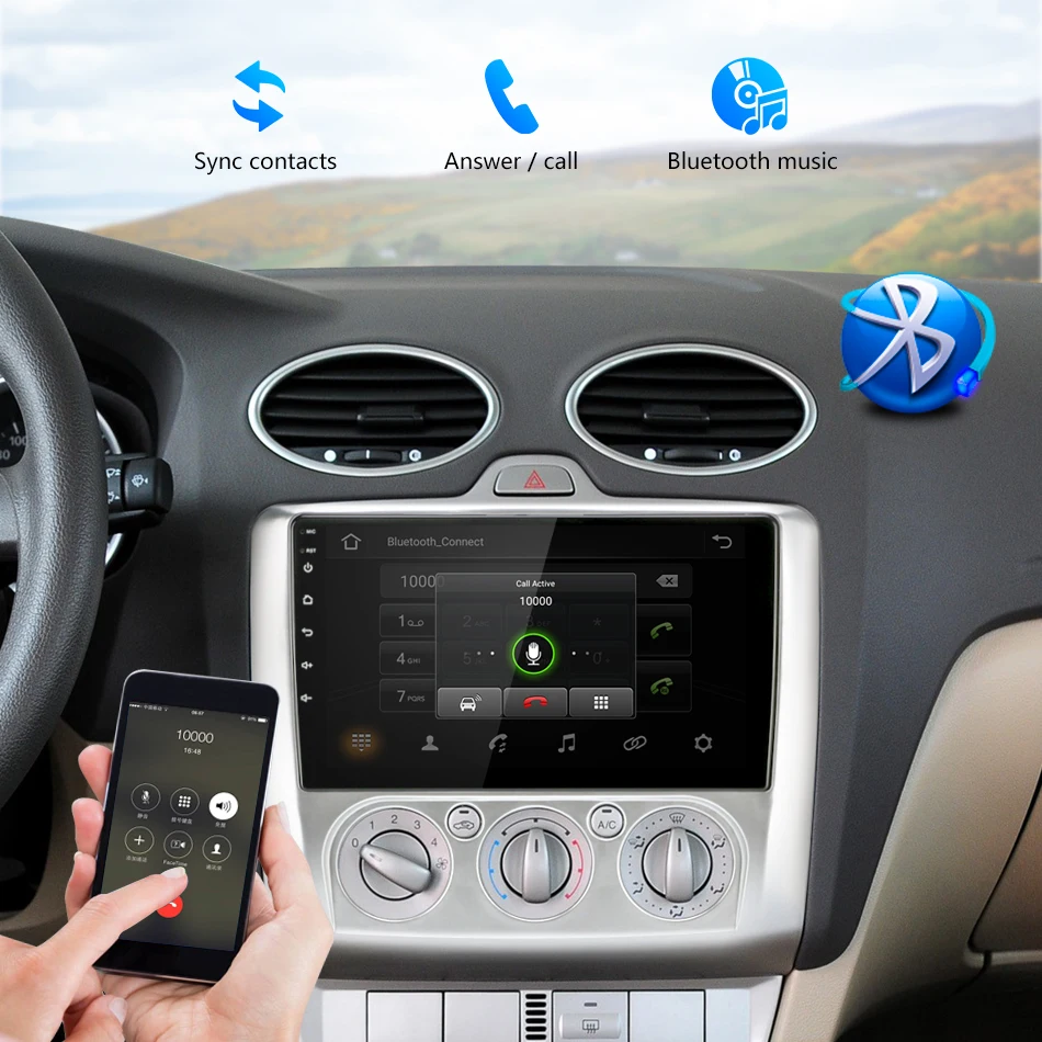 " 2 Din 4G чистая wifi Автомагнитола для Ford Focus Exi MT AT 2005-2011 RDS DSP мультимедийный плеер Android 8,1 gps навигация HiFi