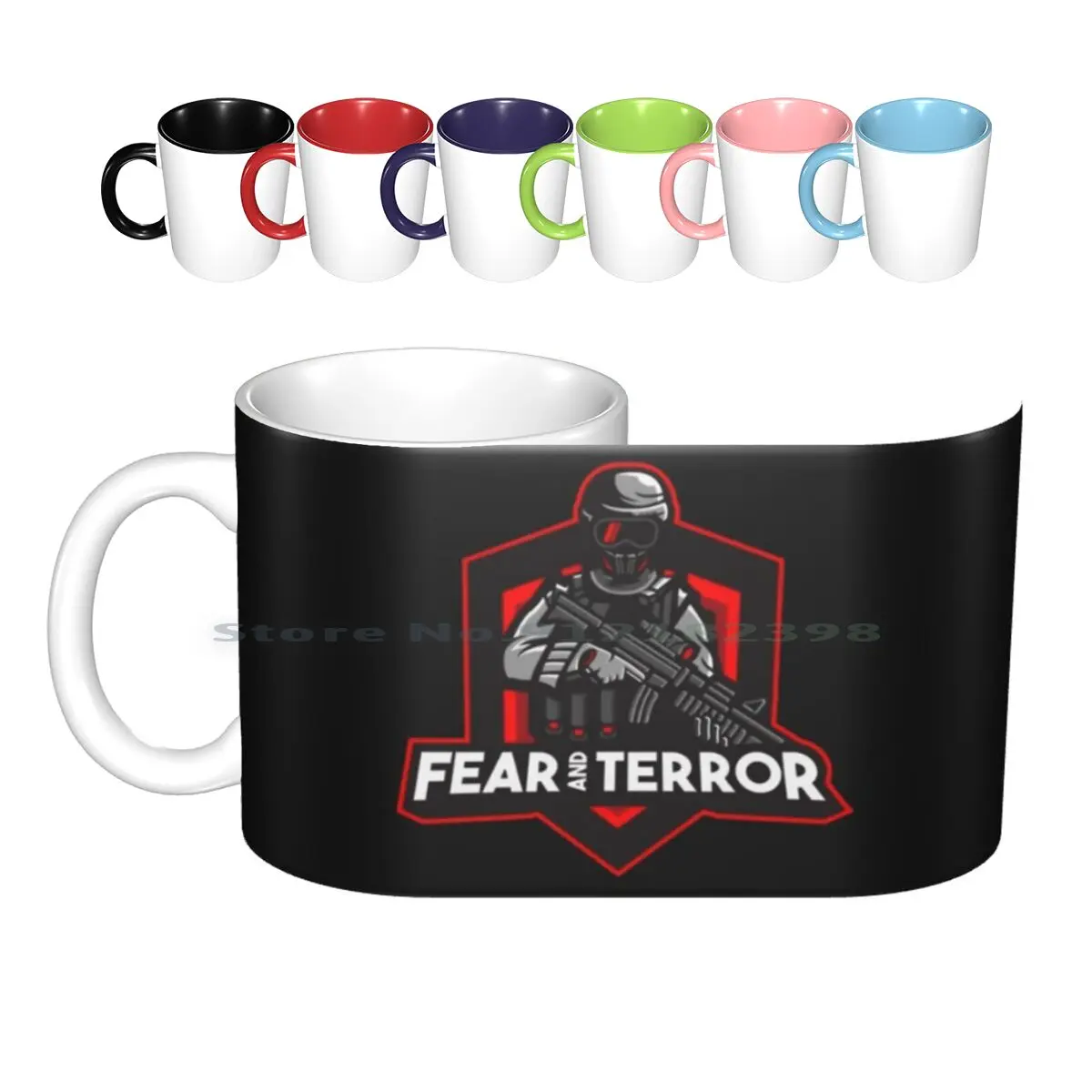 

Fear And Terror Official Logo Ceramic Mugs Coffee Cups Milk Tea Mug Fear Terror Fat Fear And Terror Clan Group Community Squad