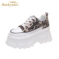 2021 thick bottom sneakers women casual platform canvas shoes ladies leopard vulcanized shoes chunky sneakers woman basket femme