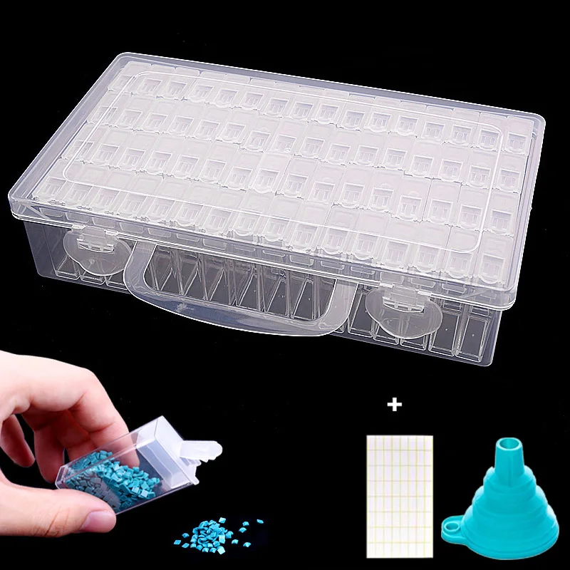 

28/64 slots Dismountable Diamond Embroidery Accessories diamond painting Boxes Cross Stitch Cases Organizer Home Beads Storage