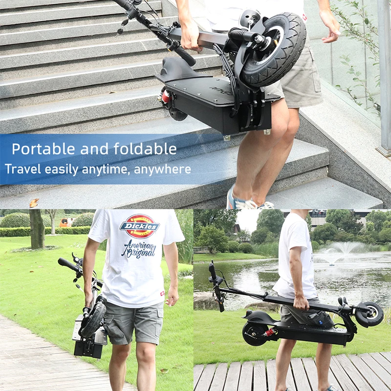 

7 Day Delivery 1000W Electric Scooter 2 Wheel Hoverboard Foldable Kickscooter with Seat 45km/h Speed 60km Range Adult 48V 18Ah