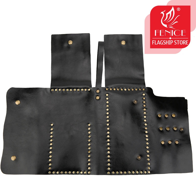 Кожаная ручная сумка Fenice для парикмахерских ножниц складная груминга питомцев