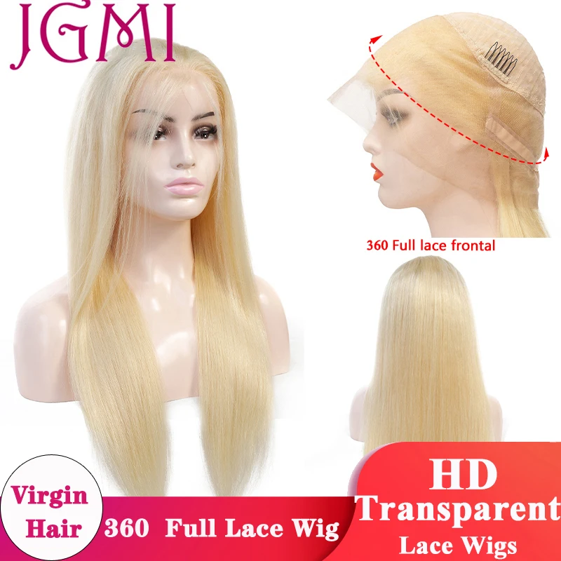 

Cheap Colored 613 360 Hd Lace Frontal Wig 360 Full Lace Wig Human Hair Pre Plucked Honey Blonde Lace Front Wigs For Women Remy
