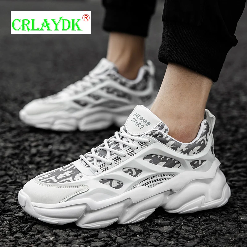 

CRLAYDK Men's Fashion Breathable Sports Running Shoes Casual Increased Youth Boys Sneakers for Walking Outdoor Non Slip Tennis