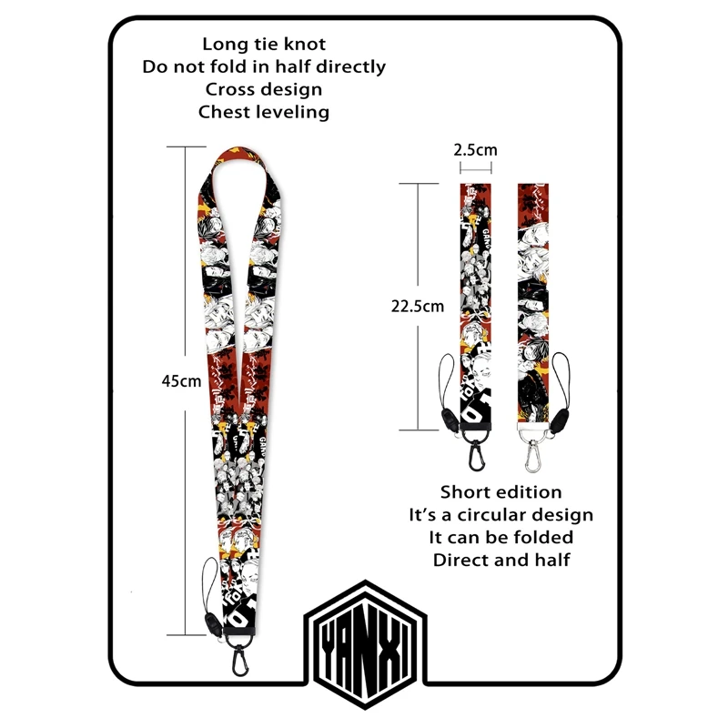 Tokyo Revengers Lanyards Key Chain Manjiro Ken Takemichi Hinata Atsushi Chibi Anime Figure Ribbon Neck Straps Keychain Fans Gift | Украшения
