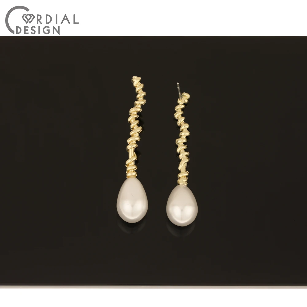 

Cordial Design 100Pcs 9*45MM Jewelry Accessories/Earring Stud/Imitation Pearl/Water Drop Shape/Jewelry Findings & Components