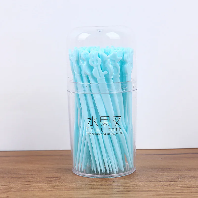 Набор вилок для фруктов 50 шт./лот одноразовые вилки торта маленькая вилка чая