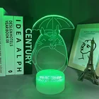 Зонт в стиле японского аниме Мой сосед Тоторо, светодиодный ночсветильник для спальни, лампа с 3d иллюзией для детей и девочек, подарок на день рождения