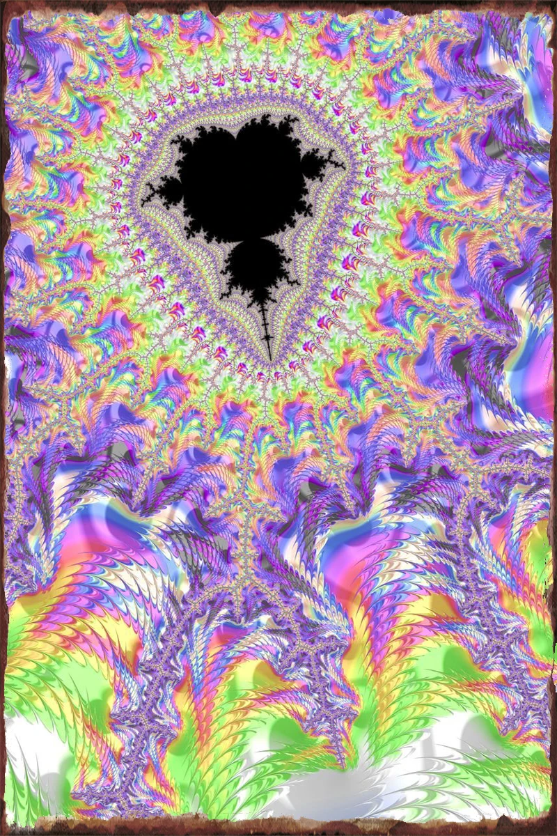 

Неоновый манделброт, Фрактальная винтажная металлическая вывеска, жестяная вывеска, оловянные пластины, украшение для комнаты, ретро для м...