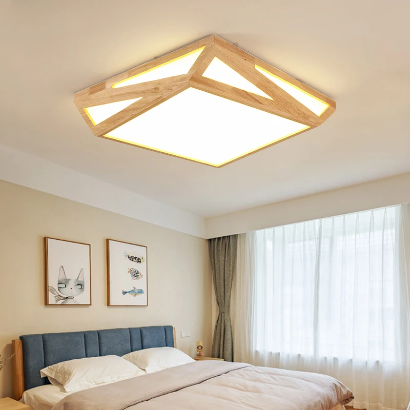 Реальные деревянные потолочные светильники Новый современный дизайн