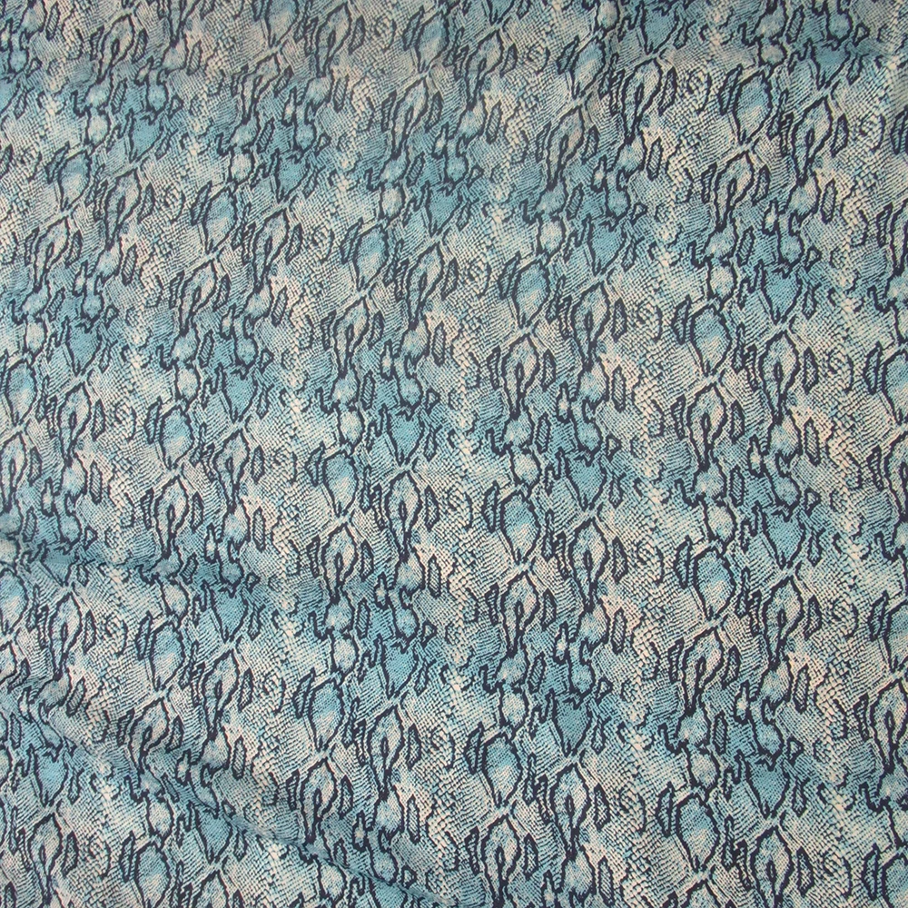 Blue Python pattern 145 см ширина шифоновая ткань мягкая ткань для платья подкладка ткань узор зебры леопарда камуфляж Тигровая кожа печатных шифон ткань - Цвет: Blue Python pattern