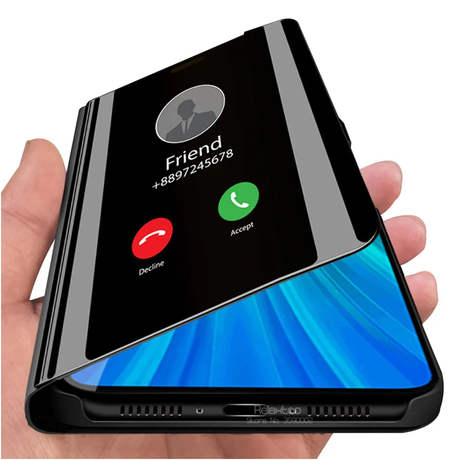 Зеркальный умный флип чехол для Redmi note 8 pro 8t защитный бампер xiaomi redmi 8a xiami xiomi 7 7a