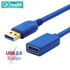 Удлинительный кабель USB (штекер)USB (разъем) QGeeM, 123 м, высокая скорость передачи данных, для синхронизации данных, USB 3.02.0