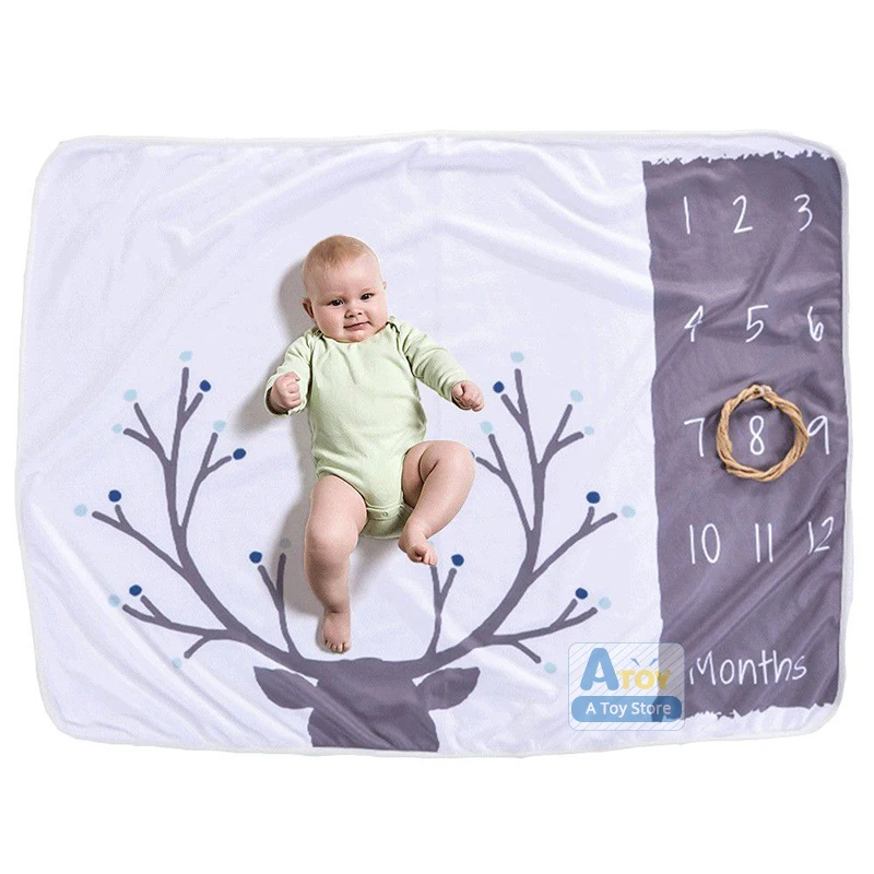 

Baby Souvenirs Blanket Baby Milestone Blanket Photography Props Newborn Baby Blankets 0-12 Monthly Mat