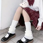 Вязаные гетры для девочек в стиле японской Лолиты, Осенние, зимний утеплитель для ног