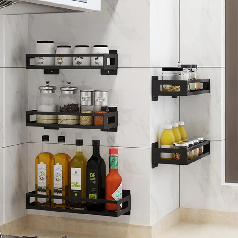 Кухонная настенная переносная вешалка полка из нержавеющей стали для специй