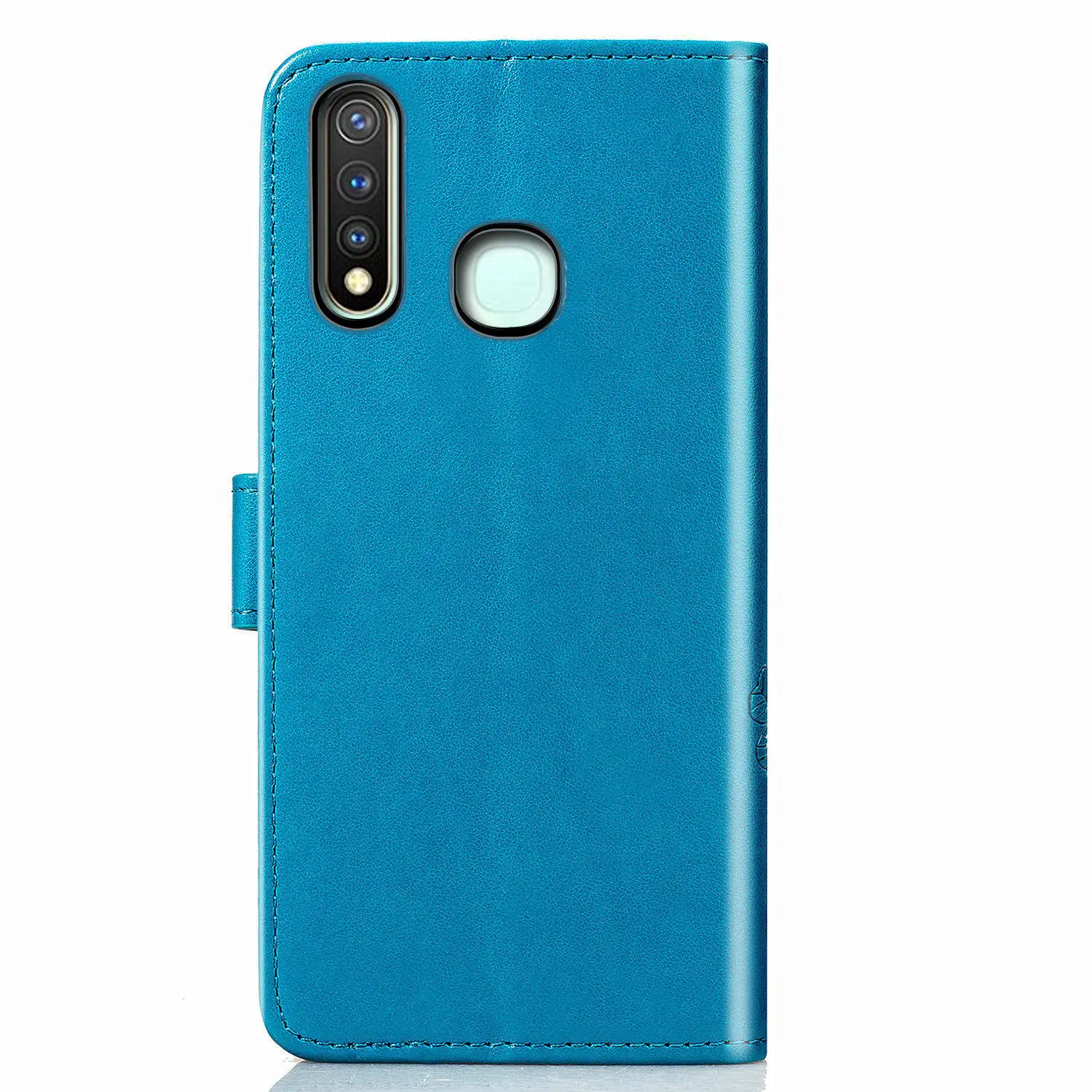 Чехол книжка из ПУ кожи и ТПУ для Vivo Y19 держатель карт силиконовый чехол с