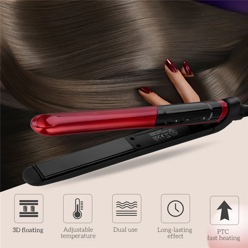 Профессиональный Выпрямитель для волос 220 В щипцы завивки с ЖК дисплеем