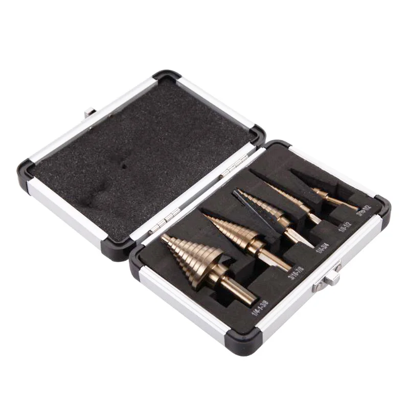 

5pcs Step Drill Bits Set Round Cobalt Multiple Hole 50 Sizes High Speed Steel Wood Metal Drill Bit Set Power Tool with Case 2020