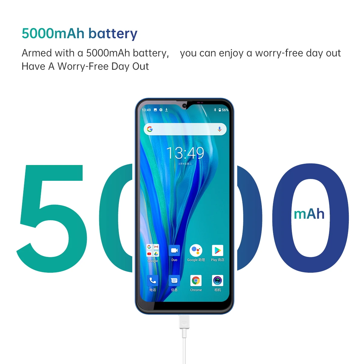 6.53inch Oukitel C23pro 4G Android 10.0  LTE Smartphone 4GB+64GB  5000mAh MT6762V/WB Mobile phone 8PM/13PM Camera Smart Phone