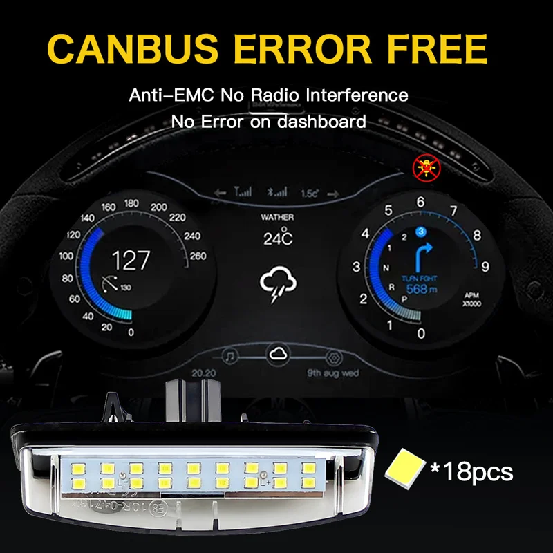 2 шт. Автомобильные светодиодные лампы CanBus для Toyota Camry 40 V40 XV40 Aurion Prius Echo Belta 12 В -